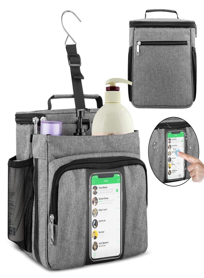 Bukere Portable Shower Caddy Tote Bag for College Dorm Travel, Separate Compartment, Large Capacity, Quick Dry Mesh Base, Hanging Toiletry Bath Bag for Student, Gym, Camp, Women Men - Image 1