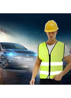 ECVV Reflective Safety Vest Bright Neon Color with 2 Inch Reflective Strips - Zipper Front (green)  - Image 3