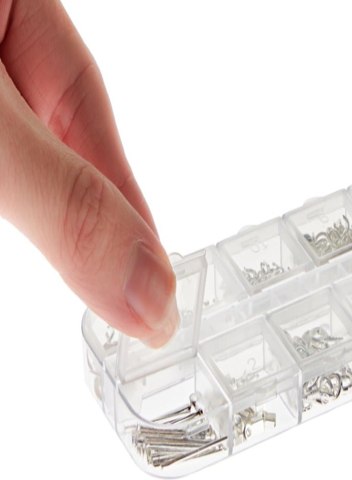 SOLASTA 12 Grids Plastic Organizer Box for Clear Craft Storage Bead Organizer Box Earring Organizer Travel Pill Organizer Jewelry Organizer Storage Boxes Screw Seed  - Image 3