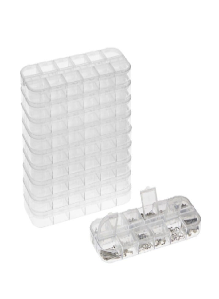 SOLASTA 12 Grids Plastic Organizer Box for Clear Craft Storage Bead Organizer Box Earring Organizer Travel Pill Organizer Jewelry Organizer Storage Boxes Screw Seed  - Image 5