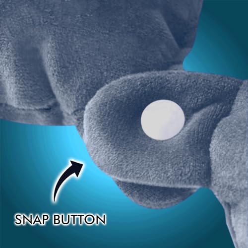 GREELI Cotton Blend Neck Pillow for Travelling Luxurious Airplane Travel Pillow Head Rest Neck Holder Pillow with 5 Years Warranty, Grey - Image 5