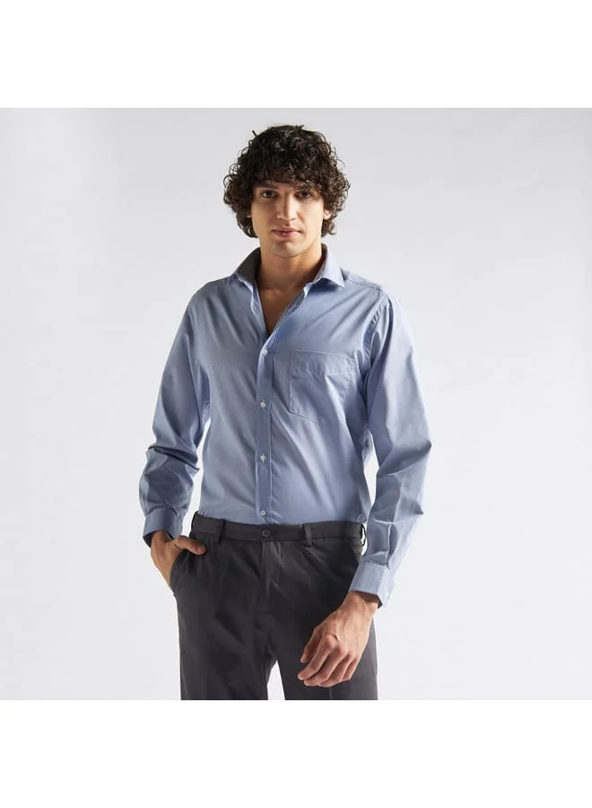 Splash FAV Checked Shirt with Chest Pocket and Long Sleeves