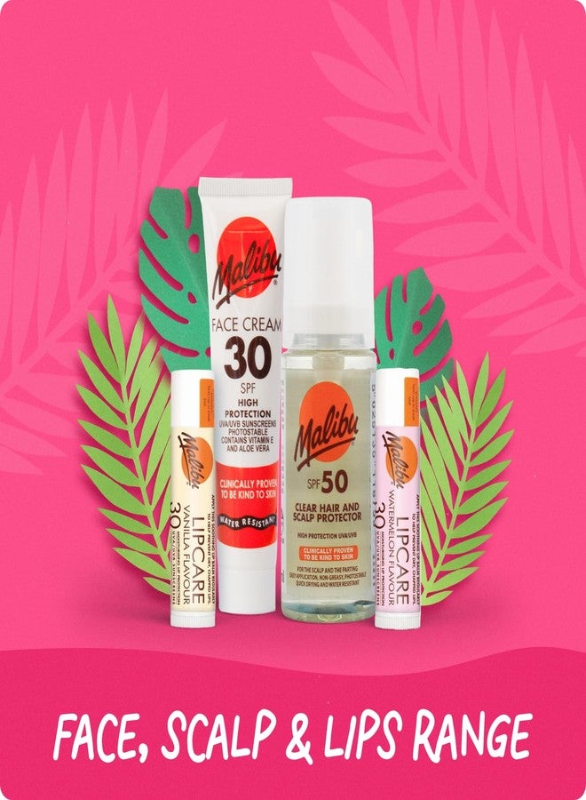 Malibu Lip Care Balm, Vanilla, Tropical, Strawberry, SPF30 - Image 3