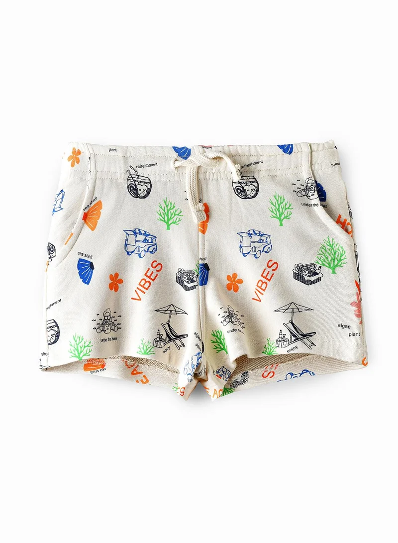 بيبي كلو Under the Sea All Over Print Shorts - Multicolor