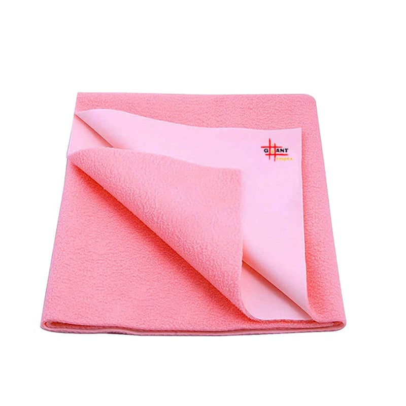 GIANT IMPEX Extra Absorbent Waterproof Quick Dry Sheet,Baby Bed Protector - Size Large / 140X100 Cms - Salmon Rose - Image 1