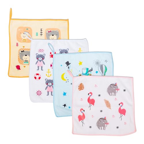 Mee Mee Baby Napkin for Newborn, Washcloth for Baby|Reusable, Absorbent,Soft Face Towels for Babies (PK-4) - Image 1