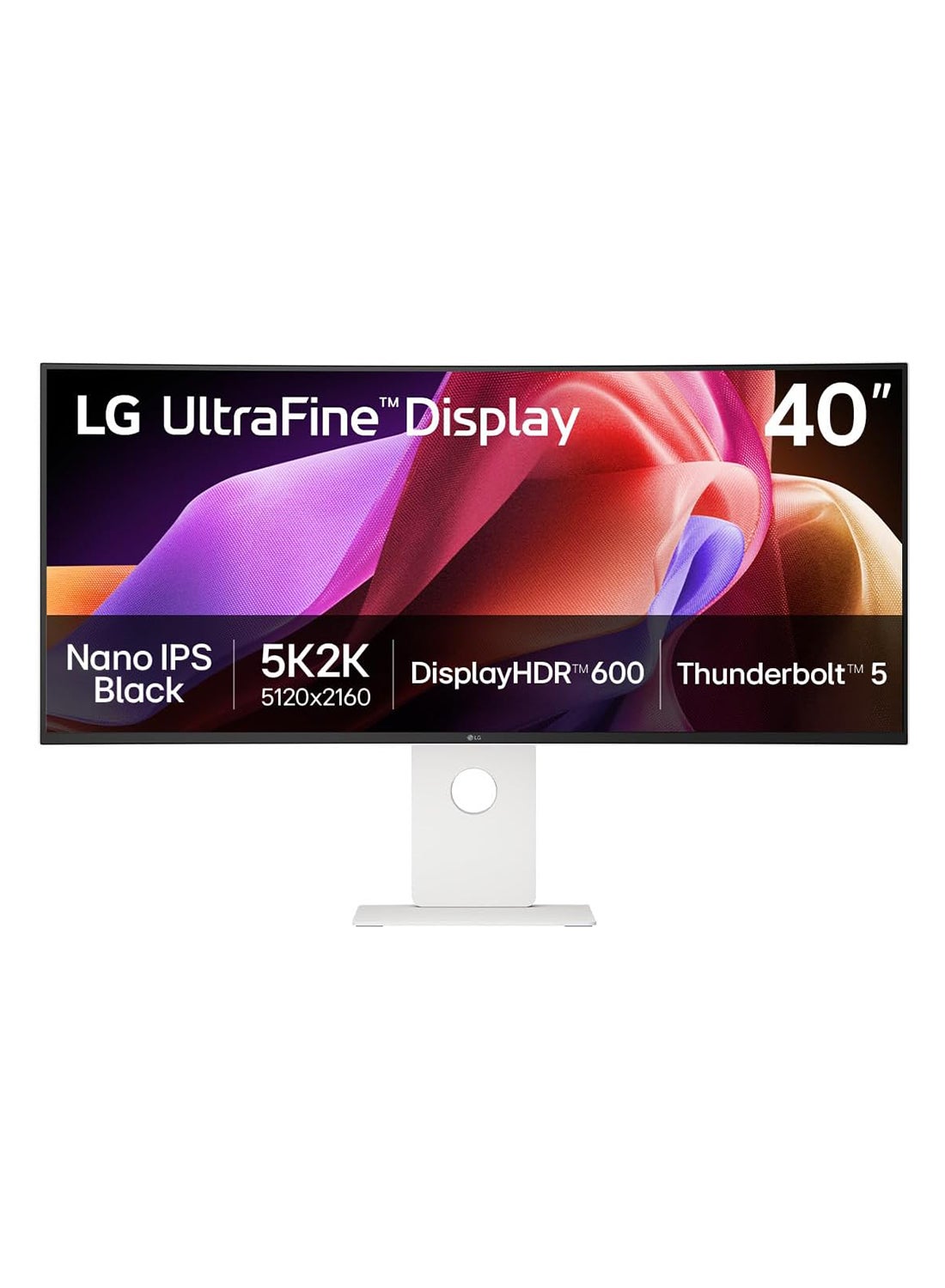40 inch UltraWide Monitor, Nano IPS Black Display, 5K2K Resolution, 120Hz Refresh Rate, 5ms (GtG) Response Time, AMD FreeSync Premium, Super Resolution+, 40U990A-W white