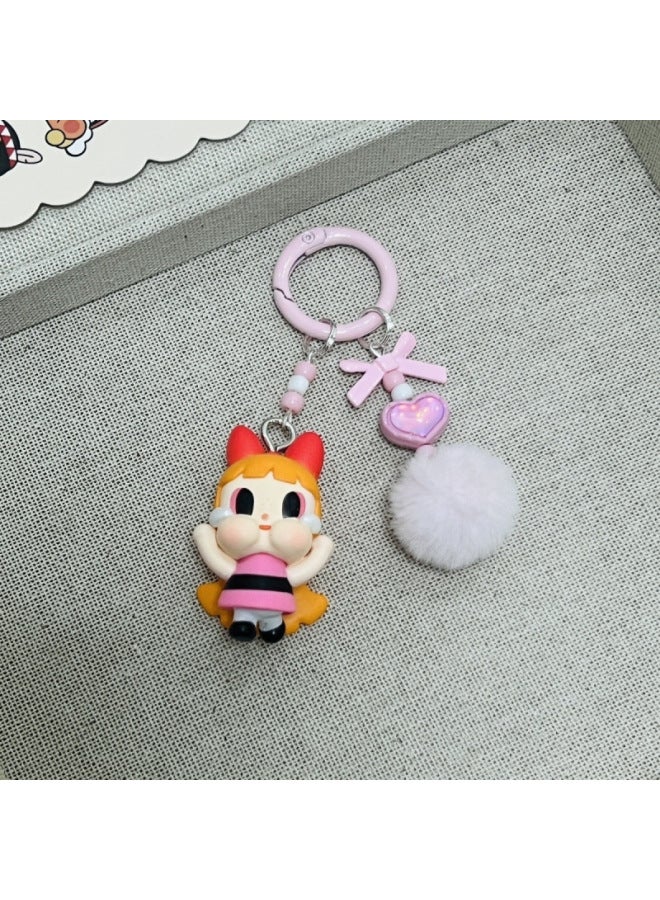 Genuine Crybaby Cry Baby Flying Little Police Series Bag Pendant Pendant Car Keychain Trendy Play Gift-Color:Crying Baby Furry-Height:Change Baby Cute Grains About 4 Cm Keychain With Small Drip Flow  - Image 4