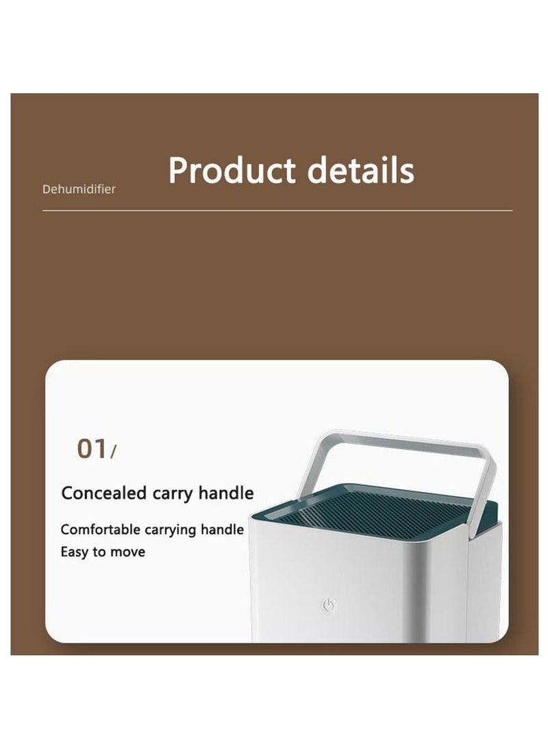 Arabest Dehumidifier Home Basement Small Dehumidifier Dehumidifier White  - Image 5