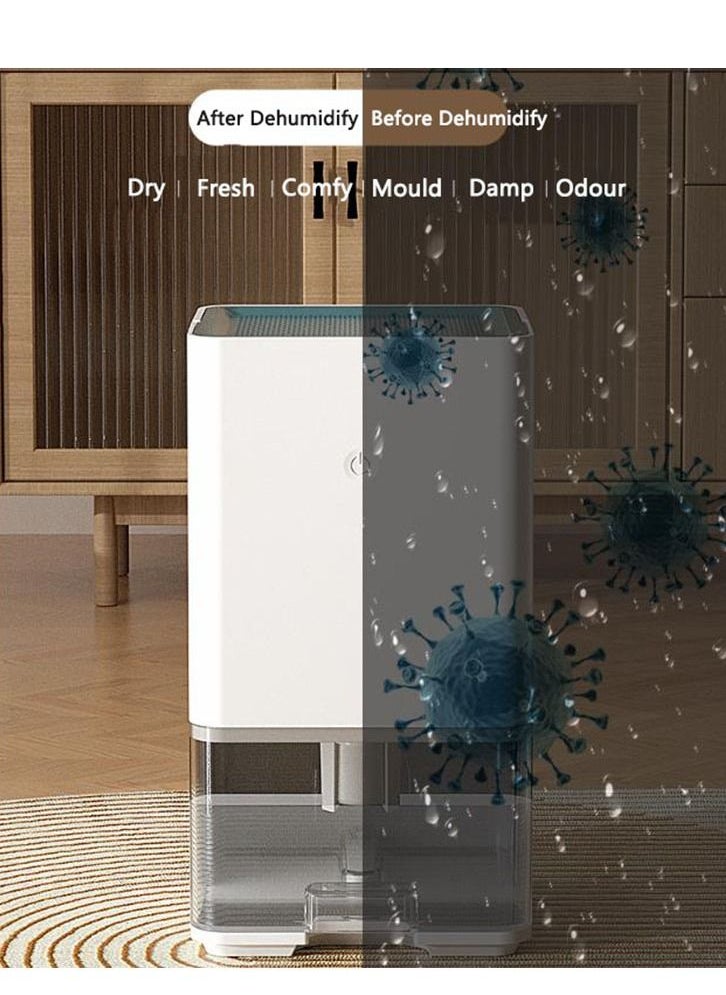Arabest Dehumidifier Home Basement Small Dehumidifier Dehumidifier White  - Image 2