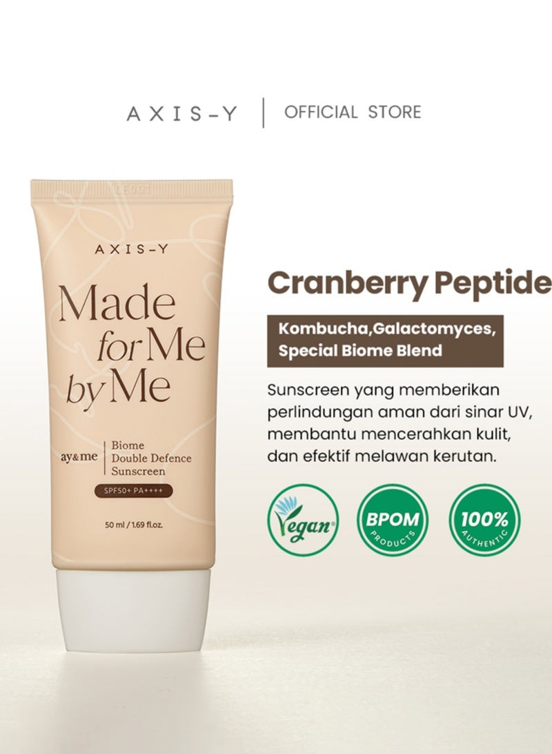 Axis-Y Double Defense Biome Sunscreen SPF 50+ PA++++ sun damage, dark spots, uneven tone - Image 3