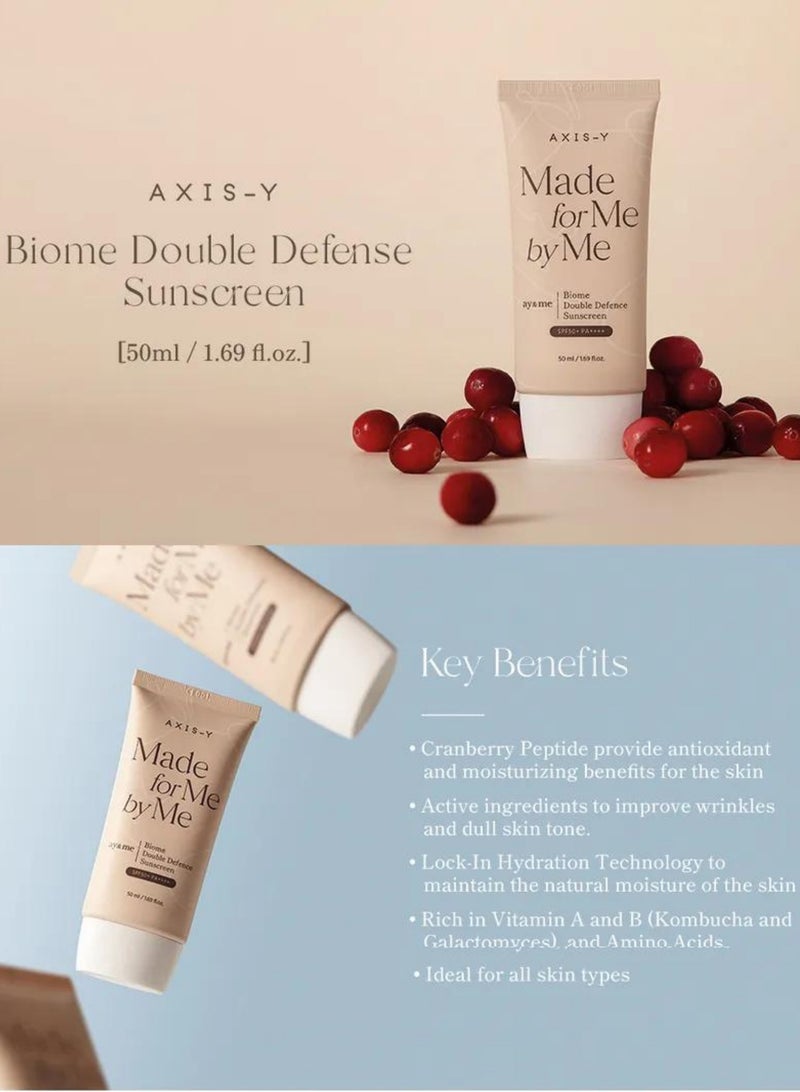 Axis-Y Double Defense Biome Sunscreen SPF 50+ PA++++ sun damage, dark spots, uneven tone - Image 5