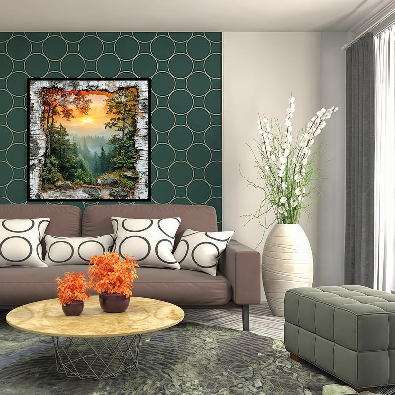 CHWGLFGG 5D Diamond Art Kits for Adults Beginners, Forest Landscape Diamond Painting Kits, DIY Full Round Drill Paint by Diamonds Dot Gem Art for Adults, Home Wall Decor 13.7X 13.7 Inch - Image 4