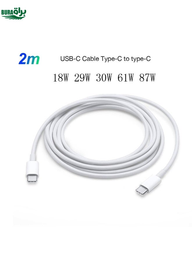BURAQ 2 in 1 PD 30W USB-C / Type-C + 3A PD 3.0 USB-C / Type-C to USB-C / Type-C Fast Charge Data Cable Set, Cable Length: 2m, UK Plug - Image 3