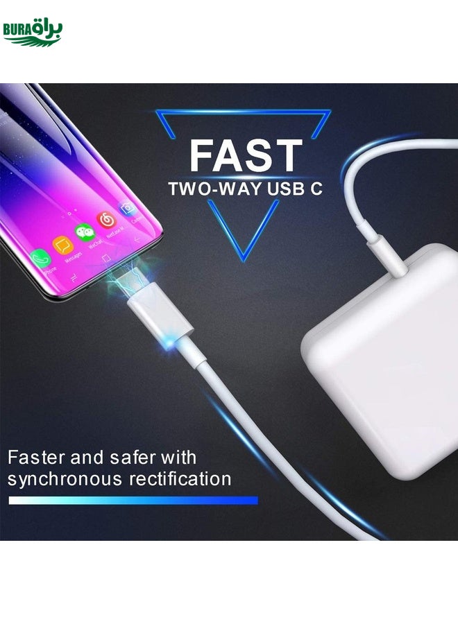 BURAQ 2 in 1 PD 30W USB-C / Type-C + 3A PD 3.0 USB-C / Type-C to USB-C / Type-C Fast Charge Data Cable Set, Cable Length: 2m, UK Plug - Image 4