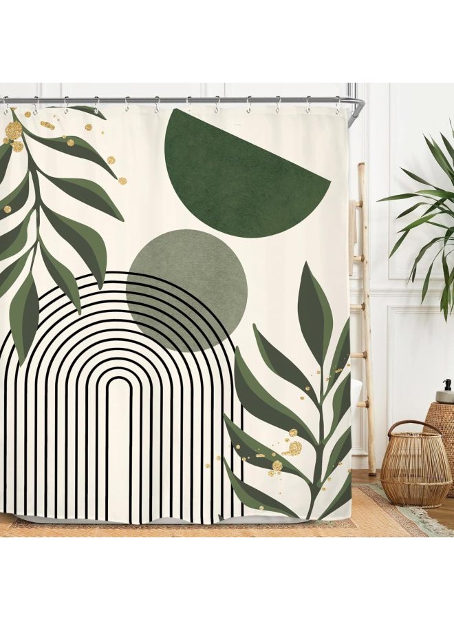Plaid Waterproof Shower Curtain, Mildew-proof Bathroom Toilet Shower Parion Curtain