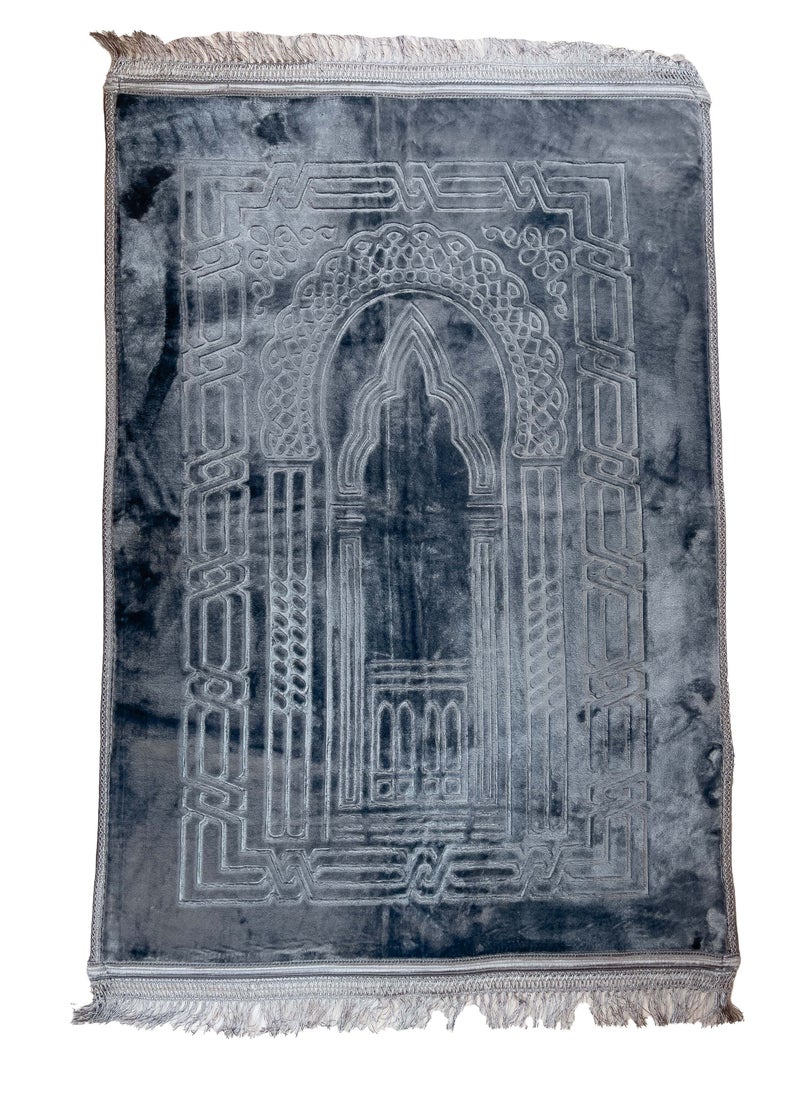 Sleep x Factory - Crushed Velvet Prayer Mat - Grey - Image 1