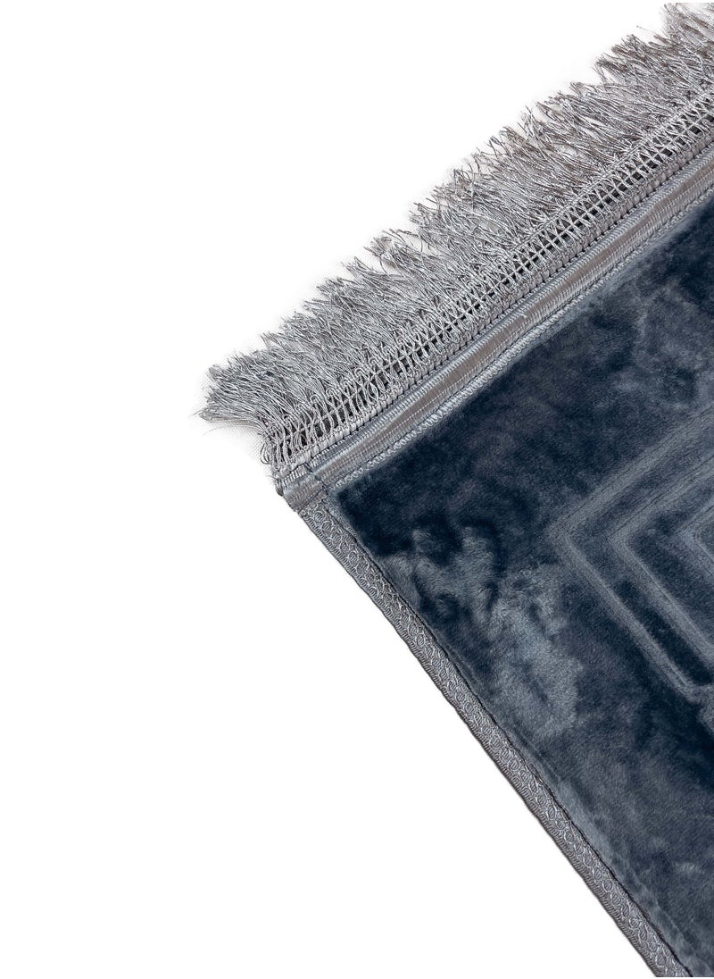 Sleep x Factory - Crushed Velvet Prayer Mat - Grey - Image 1