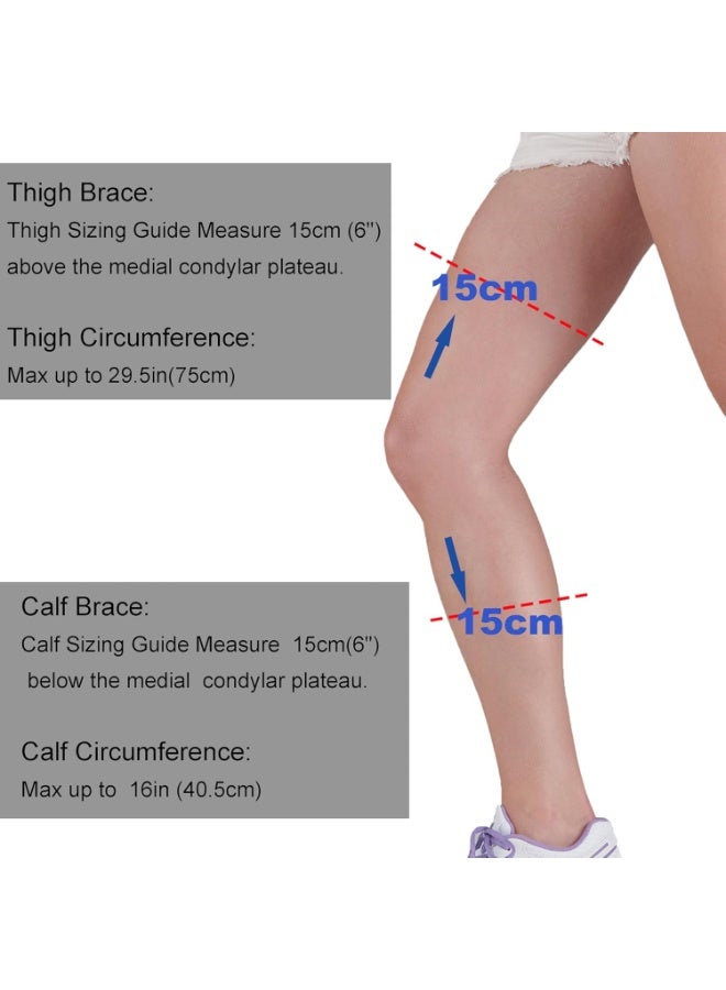 دعامة الركبة المفصلية الاحترافية مع حزام كتف - مثبت جانبي للساق للتعافي ما بعد الجراحة - تحكم دقيق في زاوية الحركة (ROM) لإصابات الأربطة الصليبية والجانبية - ثبات فائق ضد الانزلاق للرجال والنساء - Image 3