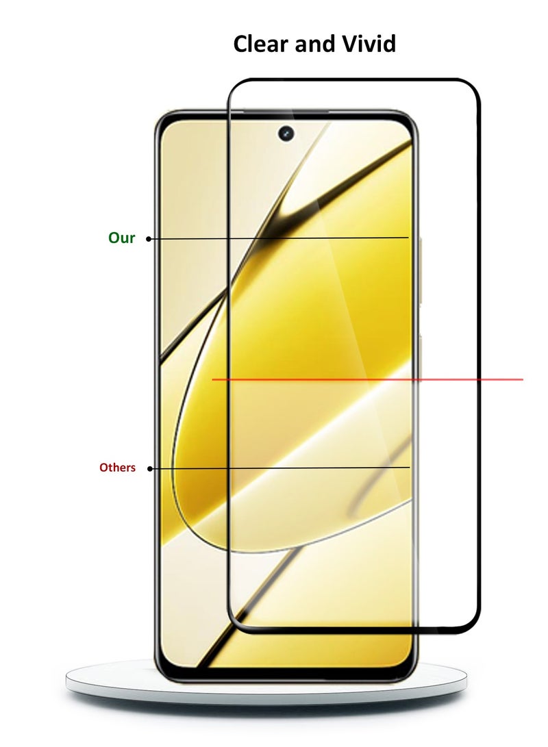 Wtech Infinix Hot 60 2025 Premium E2E Full Glue Full Cover Tempered Glass Screen Protector (MSGECN) - Clear/Black - Image 4