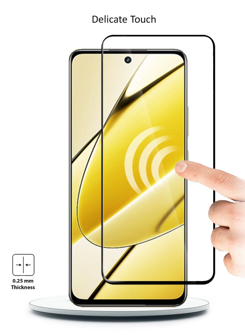 Wtech Infinix Hot 60 2025 Premium E2E Full Glue Full Cover Tempered Glass Screen Protector (MSGECN) - Clear/Black - Image 5