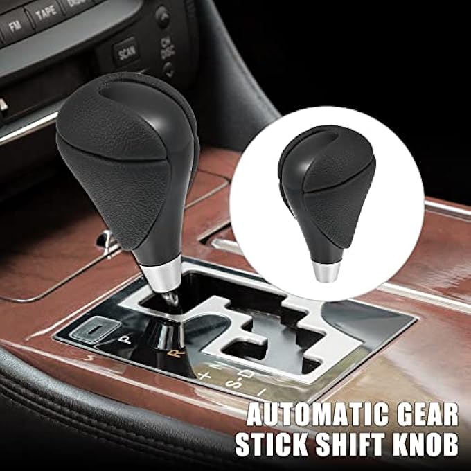 rayihni X AUTOHAUX Car Auto Automatic Gear Stick Shift Knob for Lexus ES350 20072015 GS450h 20072011 for Lexus RX450h Faux Leather Black - Image 3