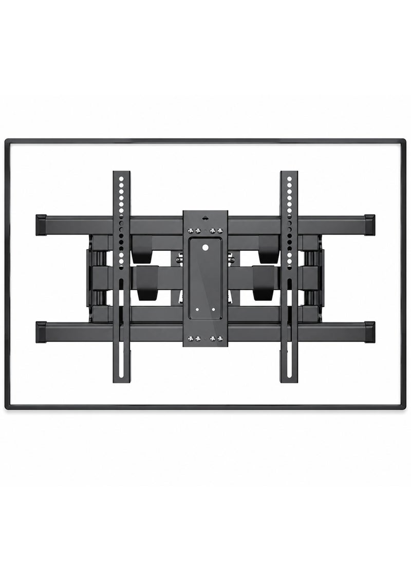 BEETEC TV Wall Mount Full Motion for 40"-80" Flat Panel TVs, VESA up to 600x400mm, Max Load 55 kg, 475mm Extension, Double Arm Swivel TV Bracket, ±6° Tilt, ±60° Swivel, Black - Image 1