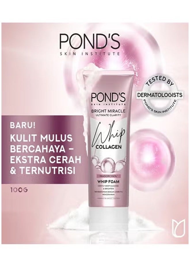 Pond's BRICHT MIRACLE COLLAGEN NIASORCINOL WHIP FOAM100ML - Image 1