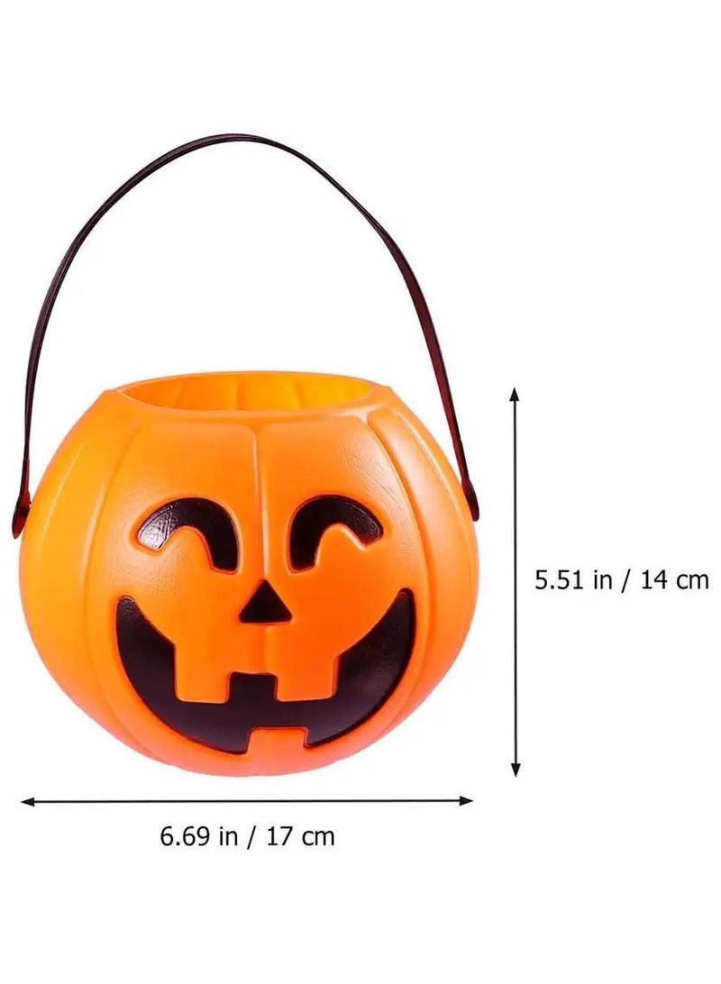 Highland 2 Piece Pumpkin Bucket Trick or Treat Candy Holder - Image 2