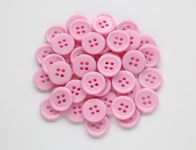 GANSSIA 5/8" (15mm) Sewing Flatback Buttons Pink Color Buttons for Sewing DIY Crafts Pack of 160 Pcs - Image 4