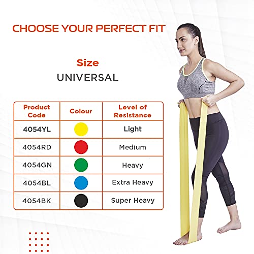 Vissco Active Band Physical Resistance Band for Exercise, Workouts, Gym, Stretching, Yoga, Strengthening of Muscles & Joints - Light Resistance (Yellow) - Image 2