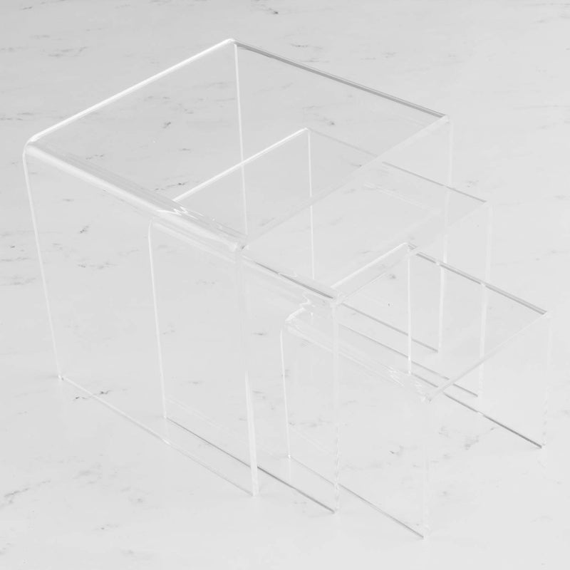 Super Z Outlet Clear Acrylic Riser Set of Three (3-Inch, 4-Inch, 5-Inch) (2Count) - Image 3