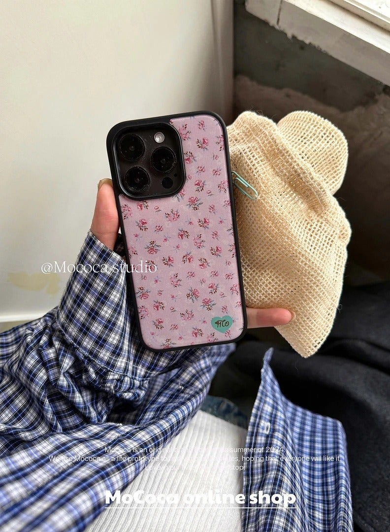 NIBEMINENT Love Flower Protective TPU Case Cover For iPhone 15 Plus, Foundation Floral