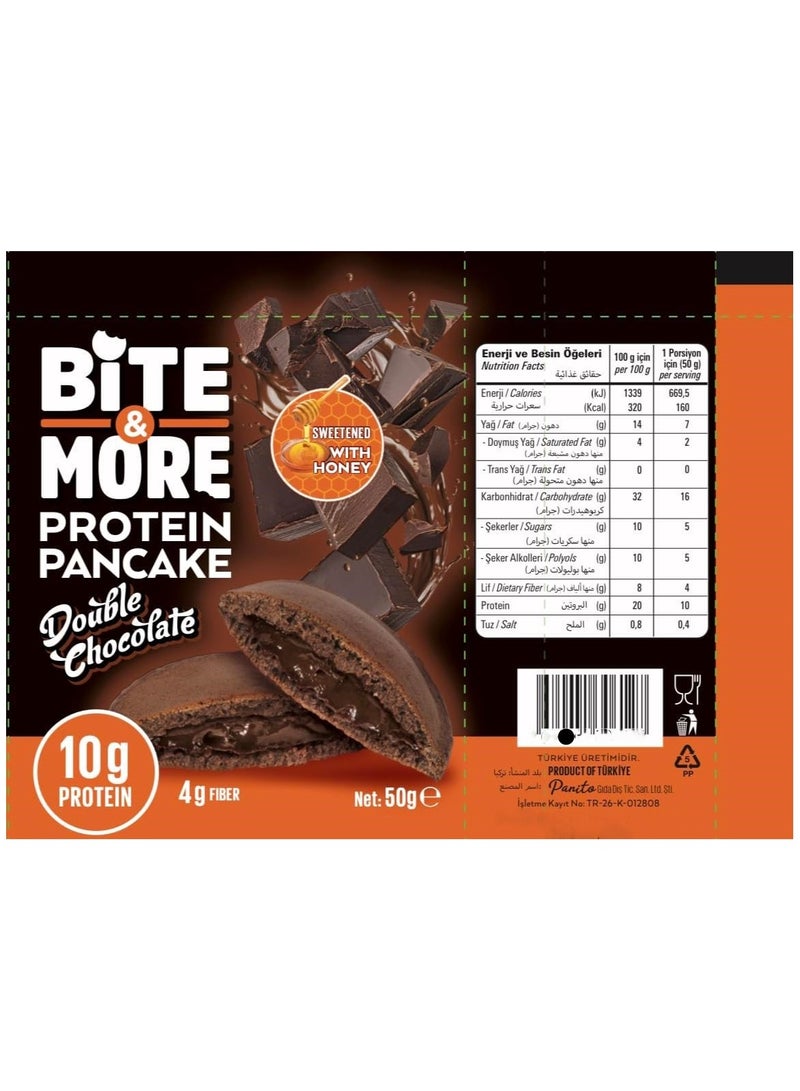 Bite & More Protein Pancake Double Chocolate Flavor 50g - Image 2