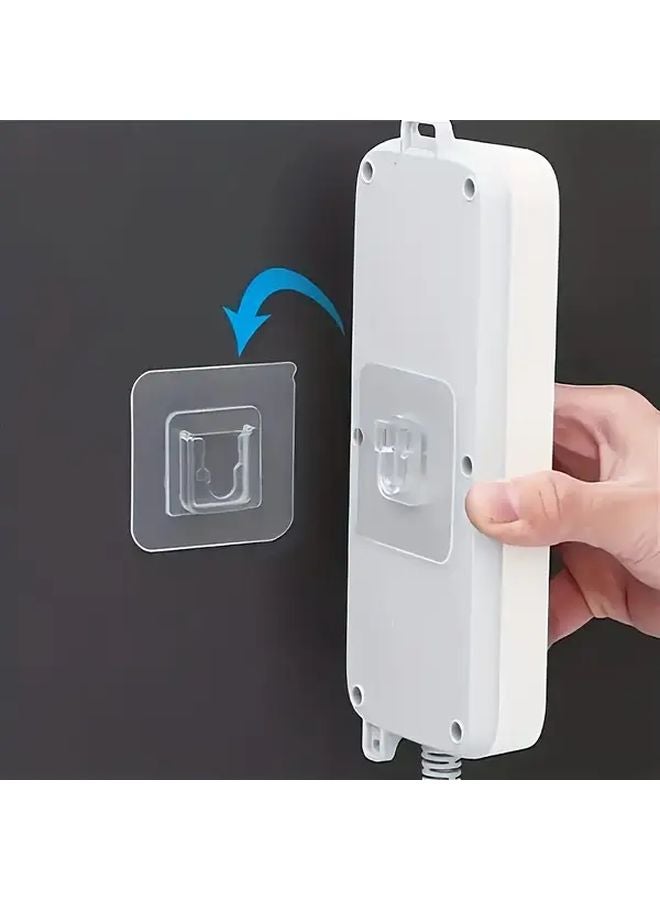 20pcs Transparent Heavy Duty Adhesive Wall Hooks No Drill Waterproof Multi Purpose Hangers - Image 5