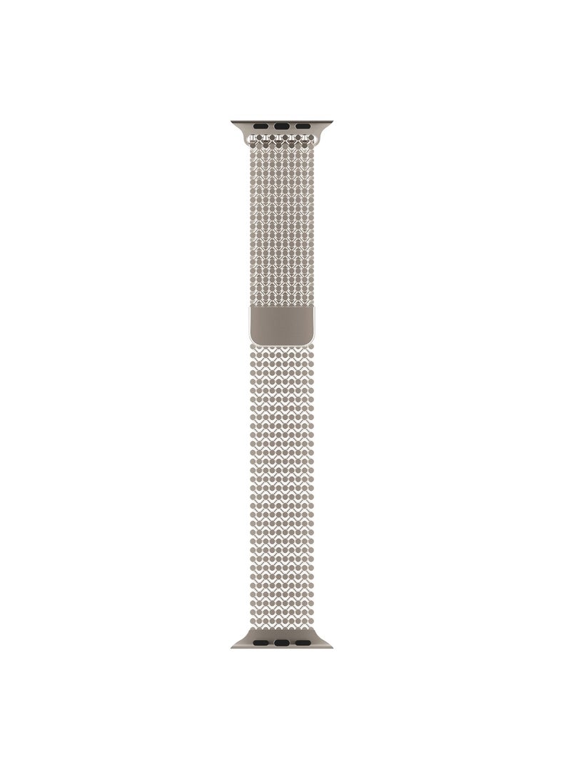 yalilai - Magnetic Metal Mesh Loop Band for Apple Watch 38mm 40mm 41mm 42mm, Women Buckle-free Breathable Replacement Stainless Steel Mesh Strap for iWatch Series 10 9 8 7 SE 6 5 4 3 2 1, Starlight - Image 1