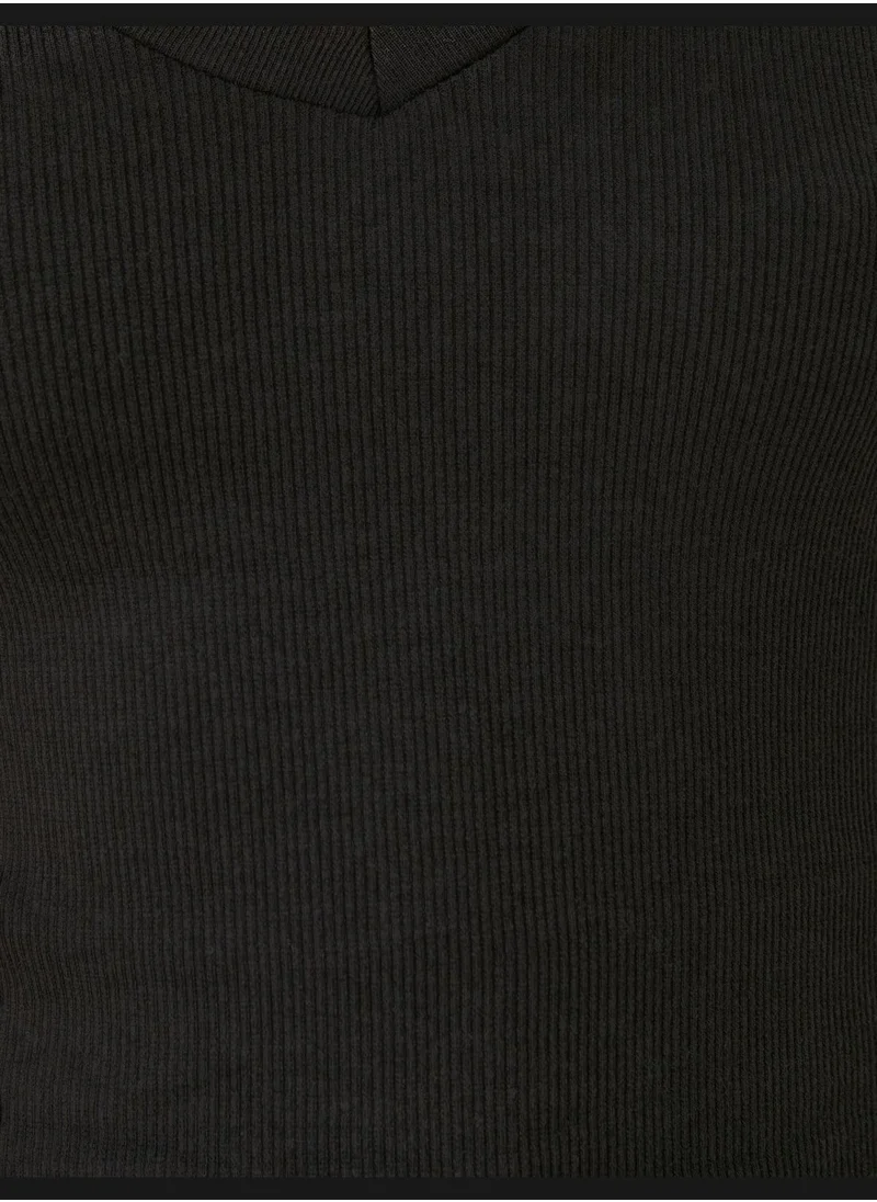 كوتون Short Sleeve V Neck Cotton Basic T-Shirt