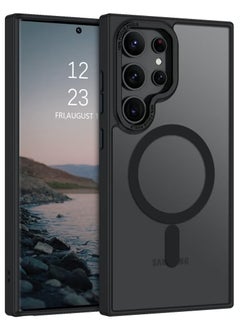 KENSUO for Samsung S25 Ultra Case, Compatible with MagSafe, Magnetic Translucent Matte Back Shockproof Cover with Strong Magnet, Slim Thin Full Protection Phone Case for Galaxy S25 Ultra 5G (Black)  - Image 1