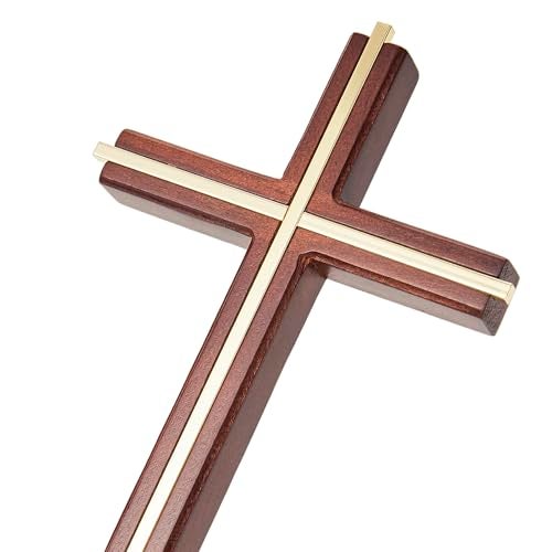 ACHIBANG 10" Wooden Cross for Wall, Modern Minimalist Wall Cross for Home Decor and Blessing, Catholic Gifts - Image 2