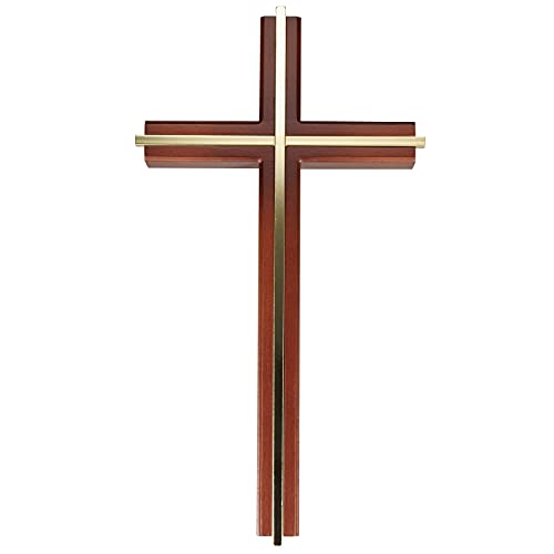 ACHIBANG 10" Wooden Cross for Wall, Modern Minimalist Wall Cross for Home Decor and Blessing, Catholic Gifts - Image 1