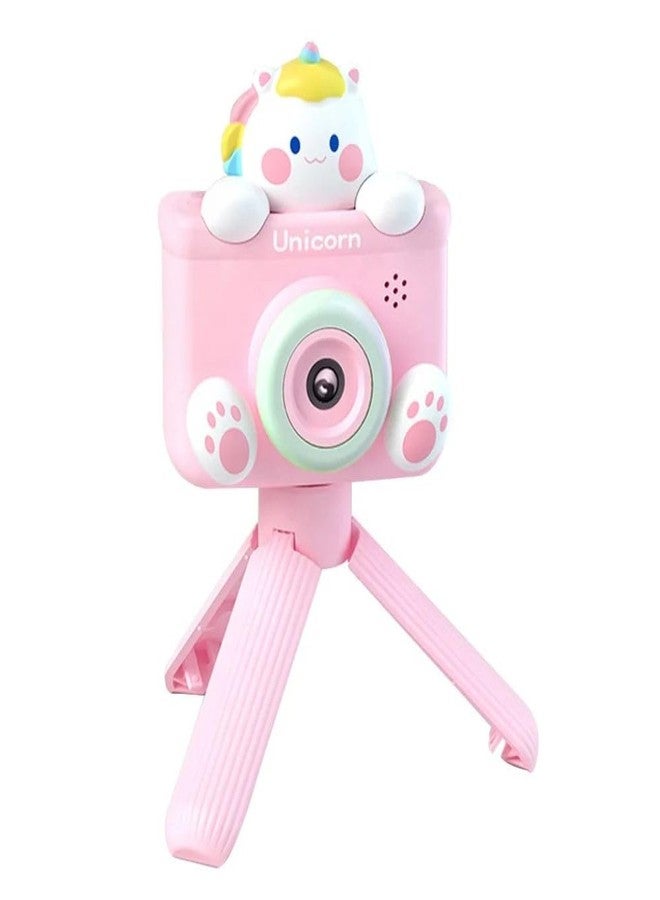 BLiSS HUES Digital Camera with Tripod Stand and Cute Unicorn for Kids with HD Video- 1080P & 2.4inch IPS Screen -Camera Toy with Filters-Frames & in-Built Games for Kids- Pink - Image 1