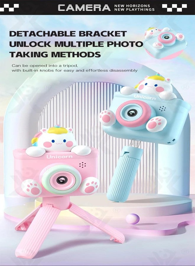 BLiSS HUES Digital Camera with Tripod Stand and Cute Unicorn for Kids with HD Video- 1080P & 2.4inch IPS Screen -Camera Toy with Filters-Frames & in-Built Games for Kids- Pink - Image 3