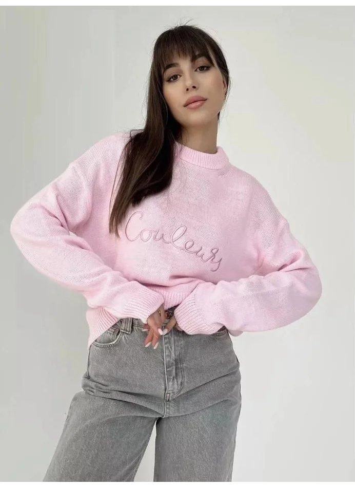 Modatalika Trend Women New Season Women's Crew Neck Sports Oversize Knitwear