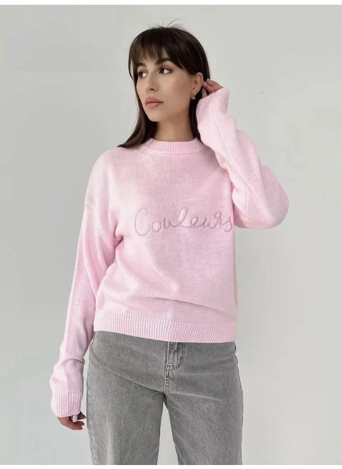 Modatalika Trend Women New Season Women's Crew Neck Sports Oversize Knitwear