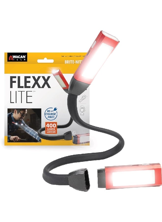 WAGAN 400 Lumens Flexxlite Rechargeable LED Neck Band Work Light Red and Black 1.1 x 0.6 x 21.3 Inch 4307  - Image 1
