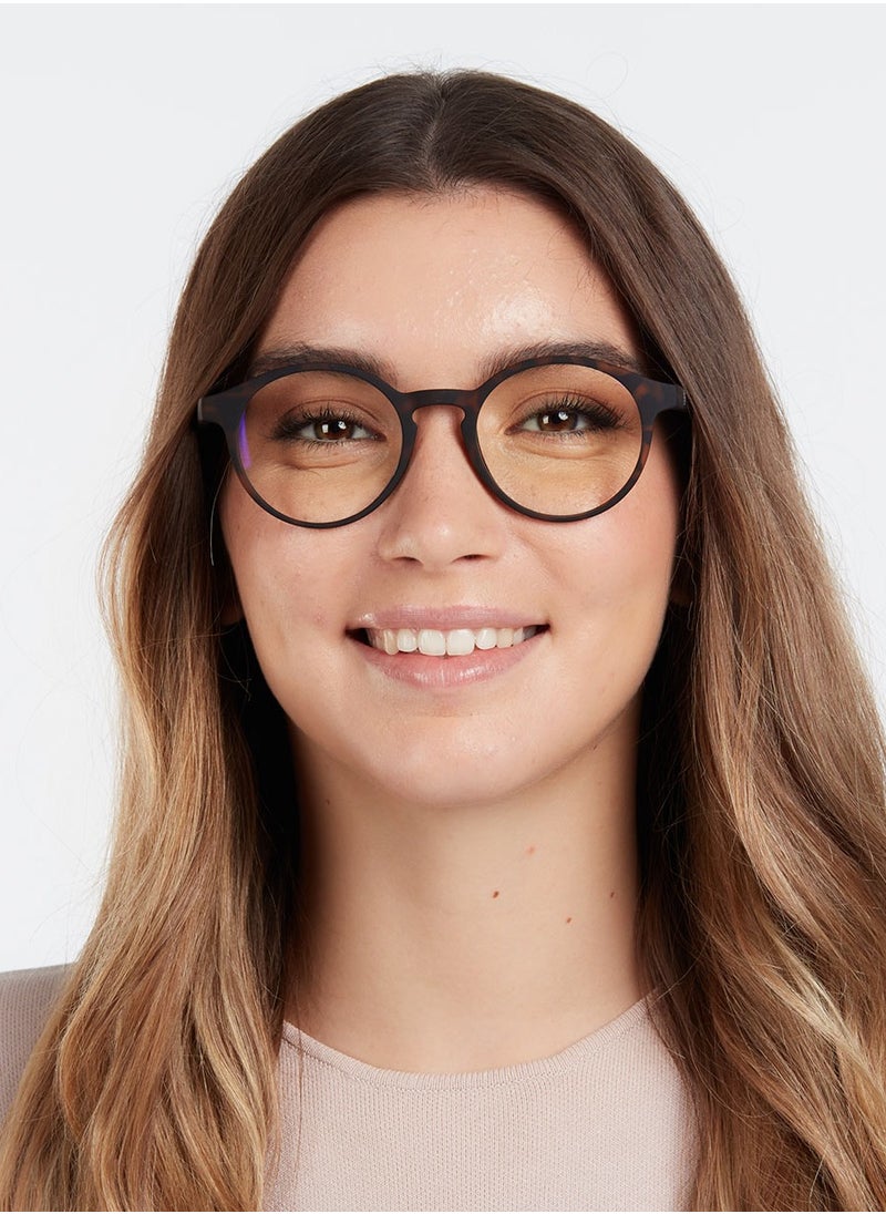 BARNER - BARNER: BLUE LIGHT Blocking Glasses for Men and Women. Computer Glasses, Screen Glasses. Gaming Glasses. Neutral Lenses. Le Marais - Round Frame | Color: Tortoise - Image 1