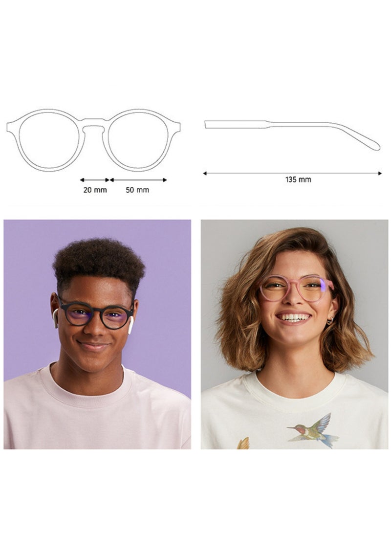 BARNER - BARNER: BLUE LIGHT Blocking Glasses for Men and Women. Computer Glasses, Screen Glasses. Gaming Glasses. Neutral Lenses. Le Marais - Round Frame | Color: Tortoise - Image 1