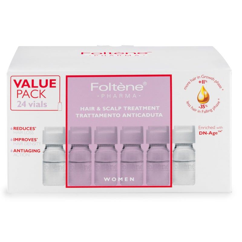 FOLTENE Hair Growth Serum Woman - Scalp Serum for Hair Growth for Thicker, Stronger Locks - Revolutionary Hair Serum for Hair Growth, Anti Hair Loss Serum for Strengthening Your Hair (24 Vials) - Image 1