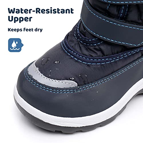 Apakowa New Kid's Boys Winter Snow Boots (Toddler/Little Kid) (12 M US Little Kid, Blue2) - Image 4