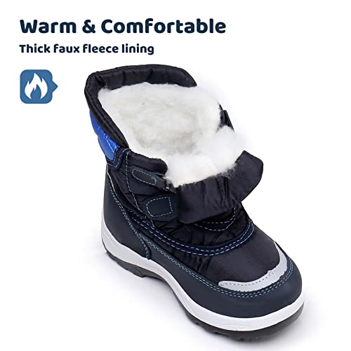 Apakowa New Kid's Boys Winter Snow Boots (Toddler/Little Kid) (12 M US Little Kid, Blue2) - Image 3